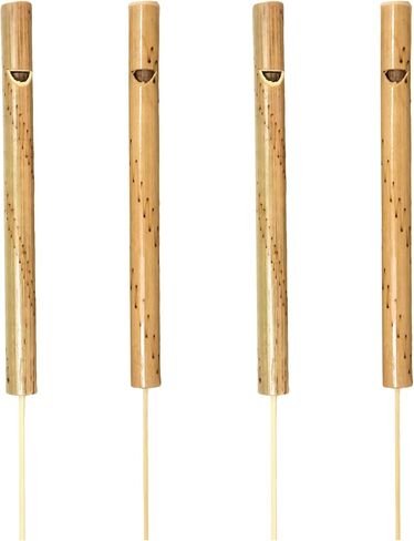 yueton 4PCS Bamboo Bird Flute Whistle Bamboo Flute and Flute Whistle for Bamboo Instruments Birthday Gift Instrument in Saudi Arabia