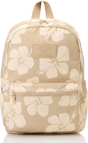 ALOHA Collection Keep It Light Nylon Backpack - Lightweight, Comfortable, Water-Resistant Carry On Backpack-Padded Laptop Sleeve + Side Pockets. Trolley Sleeve for Easy Travel in Black in Kuwait