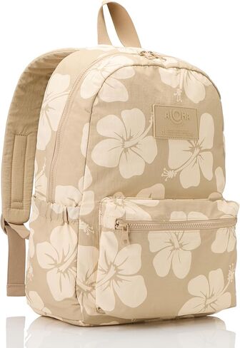 ALOHA Collection Keep It Light Nylon Backpack - Lightweight, Comfortable, Water-Resistant Carry On Backpack-Padded Laptop Sleeve + Side Pockets. Trolley Sleeve for Easy Travel in Black in Kuwait