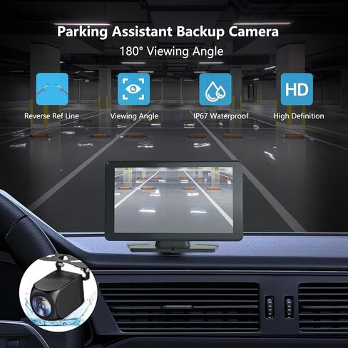 شاشة CarPlay اللاسلكية ، 7 "HD شاشة تعمل باللمس سيارة Stereofor Car مع Apple Carplay و Android Auto ، الكاميرا الاحتياطية/Siri/Bluetooth WiFi/GPS الملاحة/aux لجميع المركبات in Kuwait