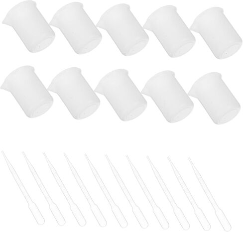 jojofuny 1set Epoxy Measuring Cups Pipettes Non-Stick Silicone Fluid Measuring Containers for Resin Crafting Kit Including Pipettes and Silicone Cups for Jewelry Making and Art Projects in Saudi Arabia