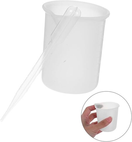 jojofuny 1set Epoxy Measuring Cups Pipettes Non-Stick Silicone Fluid Measuring Containers for Resin Crafting Kit Including Pipettes and Silicone Cups for Jewelry Making and Art Projects in Saudi Arabia