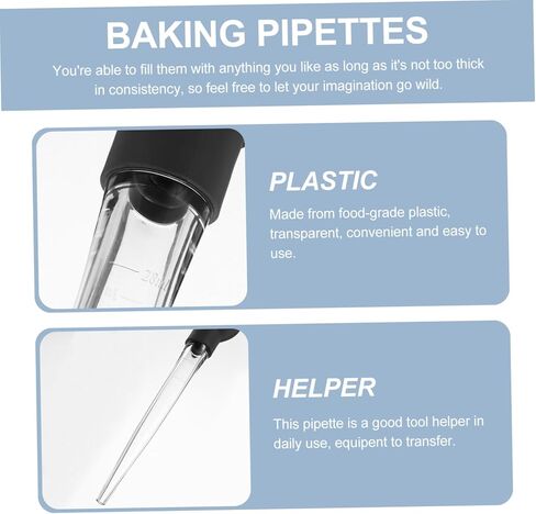 Cabilock Cooking Pipette Measuring Tube Large Scale for Kitchen Baking Liquor Grey in Saudi Arabia