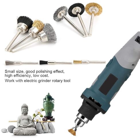Tyenaza 18pcs Aluminum Wire Wheel Cup Brush Polishing Set Electric Grinder Rotary Tool Removal Accessory for Electric Grinder Rotary Tool in Kuwait