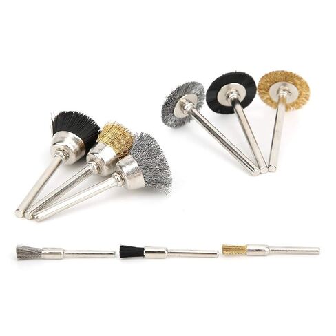 Tyenaza 18pcs Aluminum Wire Wheel Cup Brush Polishing Set Electric Grinder Rotary Tool Removal Accessory for Electric Grinder Rotary Tool in Kuwait