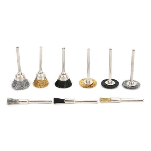 Tyenaza 18pcs Aluminum Wire Wheel Cup Brush Polishing Set Electric Grinder Rotary Tool Removal Accessory for Electric Grinder Rotary Tool in Kuwait