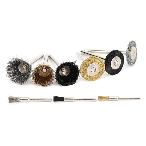 Tyenaza 18pcs Aluminum Wire Wheel Cup Brush Polishing Set Electric Grinder Rotary Tool Removal Accessory for Electric Grinder Rotary Tool in Kuwait