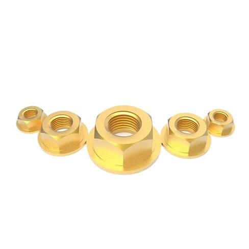 M4 M5 M6 M8 M10 M12 Brass Coarse/fine Thread Flange Nuts Hexagon Flanged Nut Pitch 0.7/0.8/1/1.25/1.5/1.75mm for Bolts & Screws(M10x1.25mm(2pcs)) in Kuwait