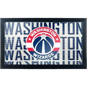 Trademark Gameroom NBA1500-WW3 NBA Framed Logo Mirror - City - Washington Wizards