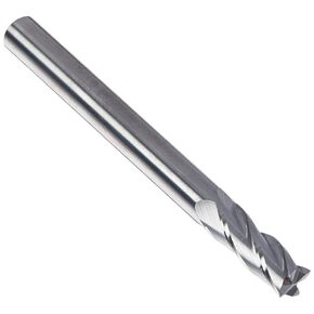 Kodiak Cutting Tools KCT136508 USA Made Premium Solid Carbide End Mill Long Series, 4 Flute, 3/8", 1" Flute Length, 4" Overall Length