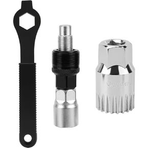 Oumers Bicycle Crank Extractor Bottom Bracket Remover Crank Arm Remover Spanner/Wrench Repair Tools Kit Bike Crank Puller Tool Set Bicycle Crank Removal Tool Set Professional Bicycle Repair Tool Kit