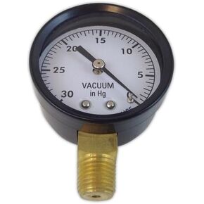 ALF 86030BU Steel Vacuum Gauge with 1/4-Inch Bottom Mount, 2-Inch