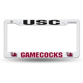 Rico Industries NCAA South Carolina Fighting Gamecocks Plastic License Plate Frame 6 x 12.25-