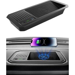 DiffCar® OEM Wireless Charger for Toyota Tundra 2024 2023 2022 | Interior Truck Accessories with USB Port | Wireless Phone Charging Pad for Tundra 1794 Edition SR SR5 Platinum TRD Pro Limited Capstone