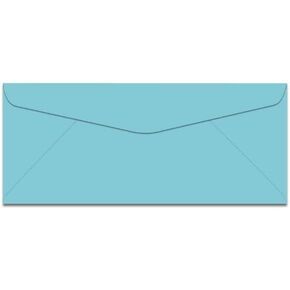 Earthchoice Blue No 10 (4-1/8-x-9-1/2) Envelopes 500-pk - 089 GSM (24/60lb Text) PaperPapers holds letter paper folded 3-way Econo Standard #10, Professional and DIY Business Envelopes