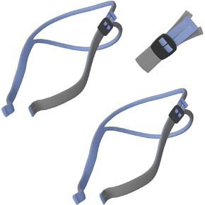 Latest Version Headgear Compatible with Airfit P10/ N30, Adjustable Replacement Headgear for AirFit N30, Quick-fit Design, Soft Elastic Material, Blue, 2-Pack