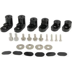 Rear Wing Spoiler Riser Extender Kit Bolt-on Type Compatible with 14-on Ford Fiesta ST Black