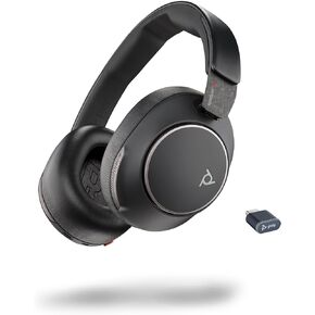 Poly Voyager Surround 80 UC Bluetooth Headset (Plantronics) – Noise-Canceling Mics for Clear Calls – Adaptive ANC – Works w/iPhone, Android, PC/Mac, Zoom, Microsoft Teams (Certified) –Amazon Exclusive