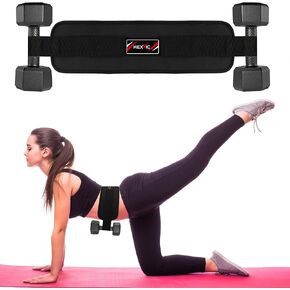 Hip Thrust belt for Exercise- Booty Belt for heavy dumbbells, Kettlebells Weight Use- Premium Padded Hip Thrust Slip Resistant Home Gym Workout Belt- Booty Builder Glute Workout Equipment