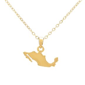 | Mexico Map Pendant Necklace - Gold Color Mexican Jewelry - Mexico Necklace - Mexican Necklace - Country Map - Premium Quality Gold Plated