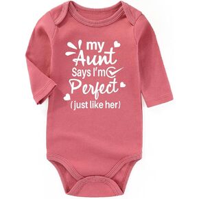 I'M Perfect auntie sayings baby girl clothes boy aunties bestie baby clothes girl auntie outfits