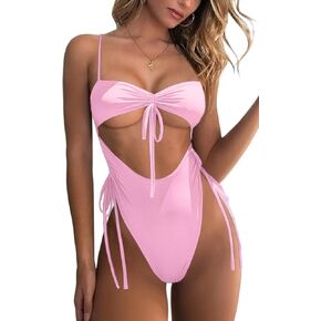 Mulisky Women Sexy One Piece Swimsuits Tummy Control Cut Out Bathing Suit in Kuwait