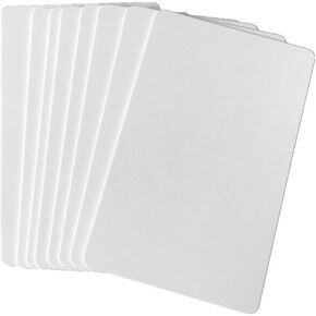 Premium Blank PVC Cards for ID Badge Printers Graphic Quality White Plastic CR80 30 Mil for Zebra Fargo,Magicard Printers (200pcs)
