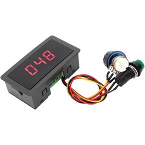 Garosa PWM DC Motor Speed Controller CCM5D Stepless Speed Control Switch 6V 12V 24V Digital Display Adjustable Driver Regulator PWM Motor Driver