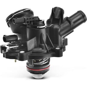 A-Premium Engine Coolant Thermostat Housing Assembly Compatible with Mercedes-Benz W205 C250 R172 SLK250 2012-2015 W212 E250 2014-2016 1.8L