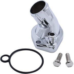 Silver Water Neck 45 Degree Fits For Ford Chrome Thermostat Housing With O-ring And Bolts for 260 289 302 347 351W
