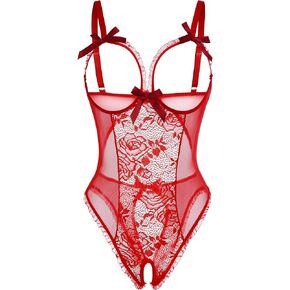 ADOME Lingerie for Women Sexy Teddy One Piece Lace Babydoll Bodysuit