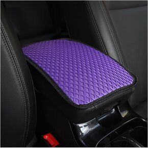 Car Center Console Cover, Anti-Slip Breathable All Seasons Automotive Mesh Armrest Box Pad Cover for Comfortable Support, Vehicle Interior Decor Universal for SUV, Truck, RV（Purple） in Kuwait