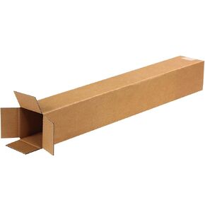 4x4x28 Tall Corrugated Boxes, Tall, 4L x 4W x 28H, Pack of 25 | Shipping, Packaging, Moving, Storage Box for Home or Business, Strong Wholesale Bulk Boxes