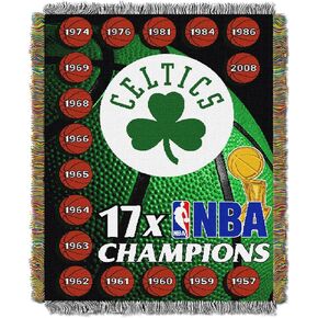 Officially Licensed NBA "Commemorative" Woven Tapestry Throw Blanket, Multi Color, 48" x 60"
