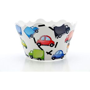 لوازم حفلات أعياد ميلاد السيارات، أغلفة الكب كيك (12 عبوة) - هدايا حفلات سباق السيارات، ديكورات حفلات شاحنة الوحش الكبيرة، ديكور حفلات أعياد ميلاد الأولاد in Kuwait