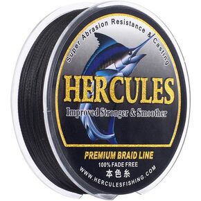 HERCULES Braided Fishing Line, Not Fade, 109-2187 Yards PE Lines, 4 Strands Multifilament Fish line, 6lb - 100lb Test for Saltwater and Freshwater, Abrasion Resistant