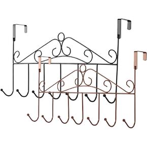 Over The Door Hooks Door Hanger Heavy Decorative Metal Rack for Home Use Hats Coats Key Bag Clothes Scarfs Door Hook