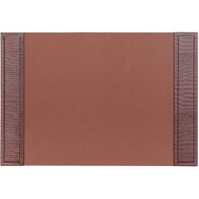 Dacasso Crocodile Embossed Leather Desk pad, 25.5 x 17.25, Brown