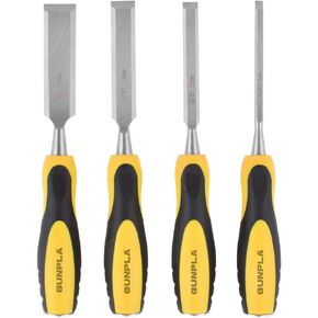 مجموعة إزميل خشبية فاخرة للأعمال الخشبية والنحت ومقابض ناعمة مع غطاء طرفي من الفولاذ للمطرقة 4 قطع in Kuwait