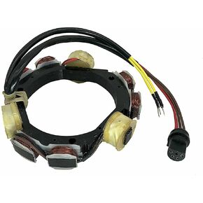 Stator for Johnson Evinrude 173-4560 0584560 0763763 Outboard 35 Jet,40,50,60,65,70 HP 1992-2005 12-Amp 2/3-Cylinder 2-Stroke