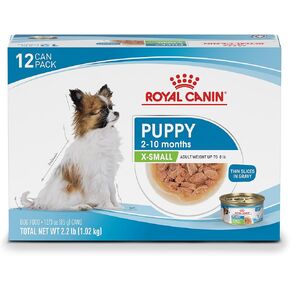 Royal Canin Size Health Nutrition X-Small Puppy Thin Slices in Gravy Wet Dog Food, 3 oz can (24-count)