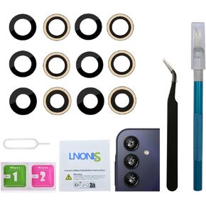 2 Pack A15 Back Rear Camera Glass Lens Replacement for Samsung Galaxy A15 5G Camera Lens SM-A156M/DS A155 with Adhesive Preinstalled and Repair Toolkit