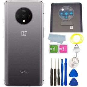 Battery Back Cover Rear Panel Glass +Camera Lens Replacement for OnePlus 7T 6.55inch (Glacier Blue)