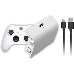 Fast Charge Battery with Cover for Xbox Series X/S Controller Rechargeable Battery Pack Xbox Series Accessories for Non-Stop Playing Gaming Time + Charging Type C Cable (Black)