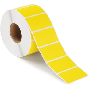 OFFNOVA 2.25" x 2.25" Thermal Direct Labels, Roll of 1500 Stickers Labels for Barcode, Address, with Perforation, Compatible with Rollo, Permanent Adhesive, White