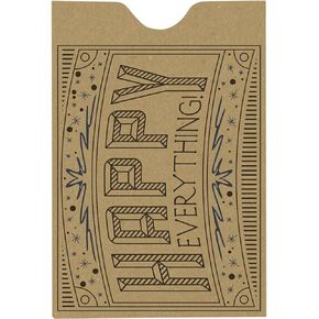 LUXPaper Credit Card Sleeves | 2 3/8" x 3 1/2" | Happy Everything - Grocery Bag Brown | 70lb. Text | 50 Qty