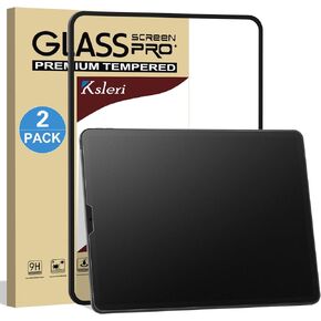 [2 Pack Matte Glass Screen Protector for iPad Air 5/iPad Air 4th Generation 10.9 Inch Bubble Free Anti-Glare Anti-Fingerprint Tempered Glass Film with Alignment Frame