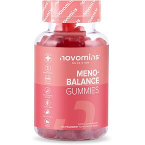 Novomins Meno-Balance Gummies - دعم انقطاع الطمث - أعراض فترة ما قبل انقطاع الطمث وما بعد انقطاع الطمث - مكملات عالية القوة مع فيتويستروغنز نباتي طبيعي - نباتي - خالي من الغلوتين in Kuwait