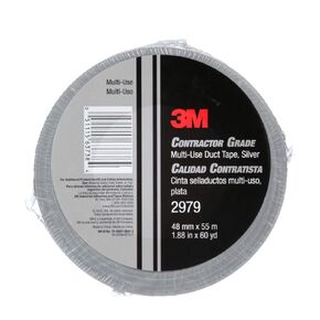3M TALC 2979 Multi-Use Duct Tape, Silver, 1.88 in x 60 yd x 7 mil, 1 Pack, Temporary Repair, Patching, Tabbing, Capping Pipe, Marking, Labeling