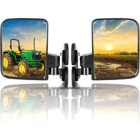 RANSOTO Magnetic Tractor Side Mirror For Tractors, Forklifts, Small Dozers, Lawn Mower Compatible with John Deere, Kubota, Toyota